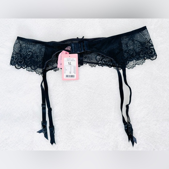 Hunkemöller Black Lace Garter Belt, Size XL - NWT - Picture 4 of 7